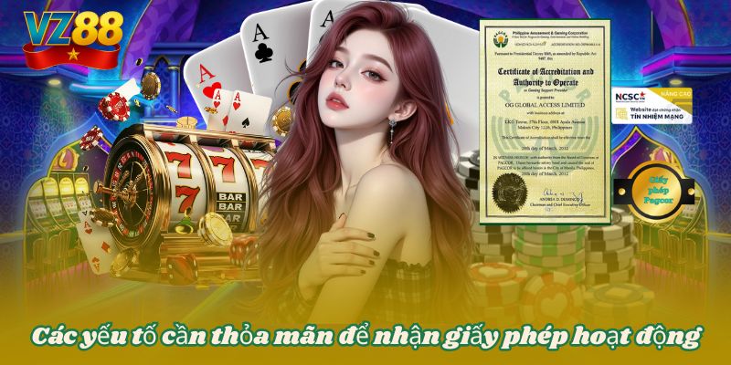 Các yếu tố cần thỏa mãn để nhận giấy phép hoạt động